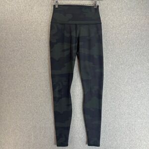 ALO Yoga Green Camo High Waist Full Length Leggings Athleisure Womens Size Small